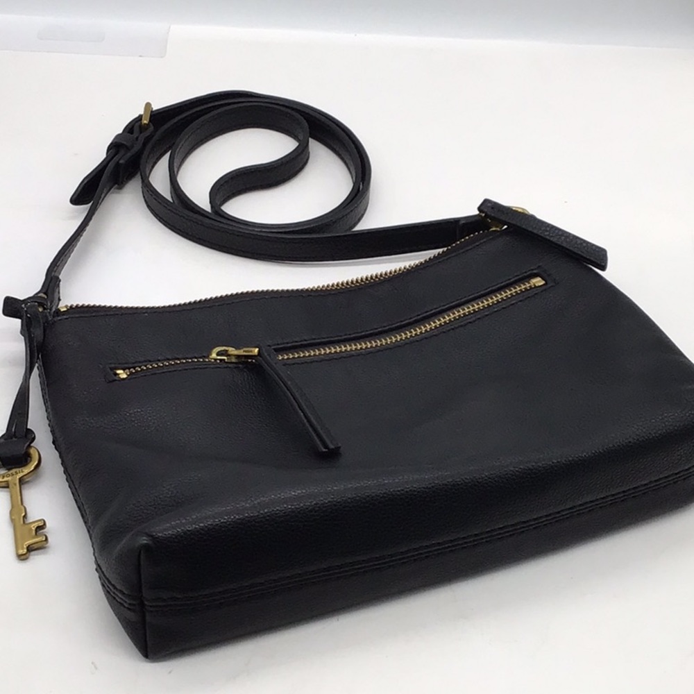 Fossil Black Pebble Leather Shoulder Bag - Picture 12 of 12